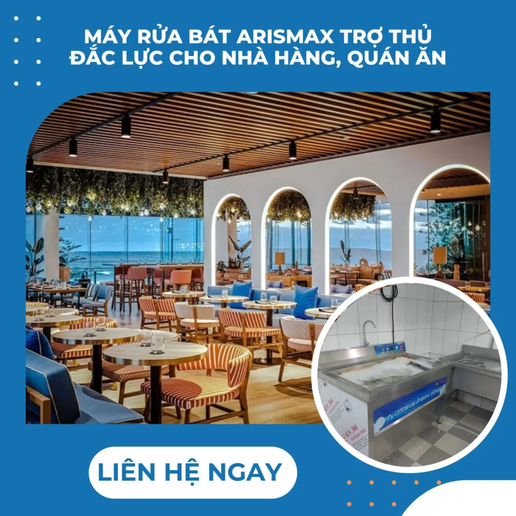 may rua bat song sieu am arismax cho nha hang dong khach